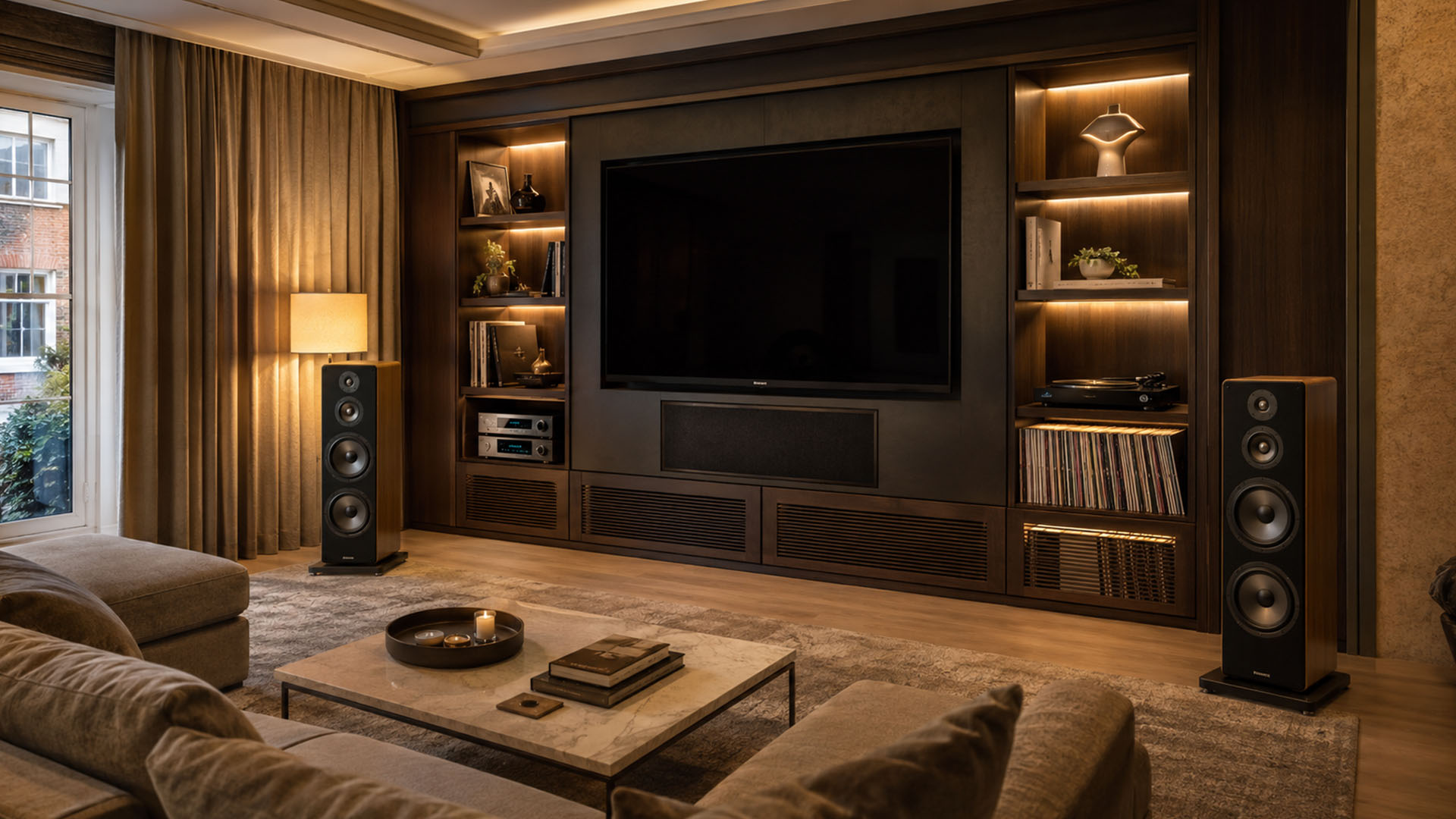 West London Cabinetry - Bespoke TV wall units in London - Bespoke TV wall unit designs for Hi-Fi and home cinema