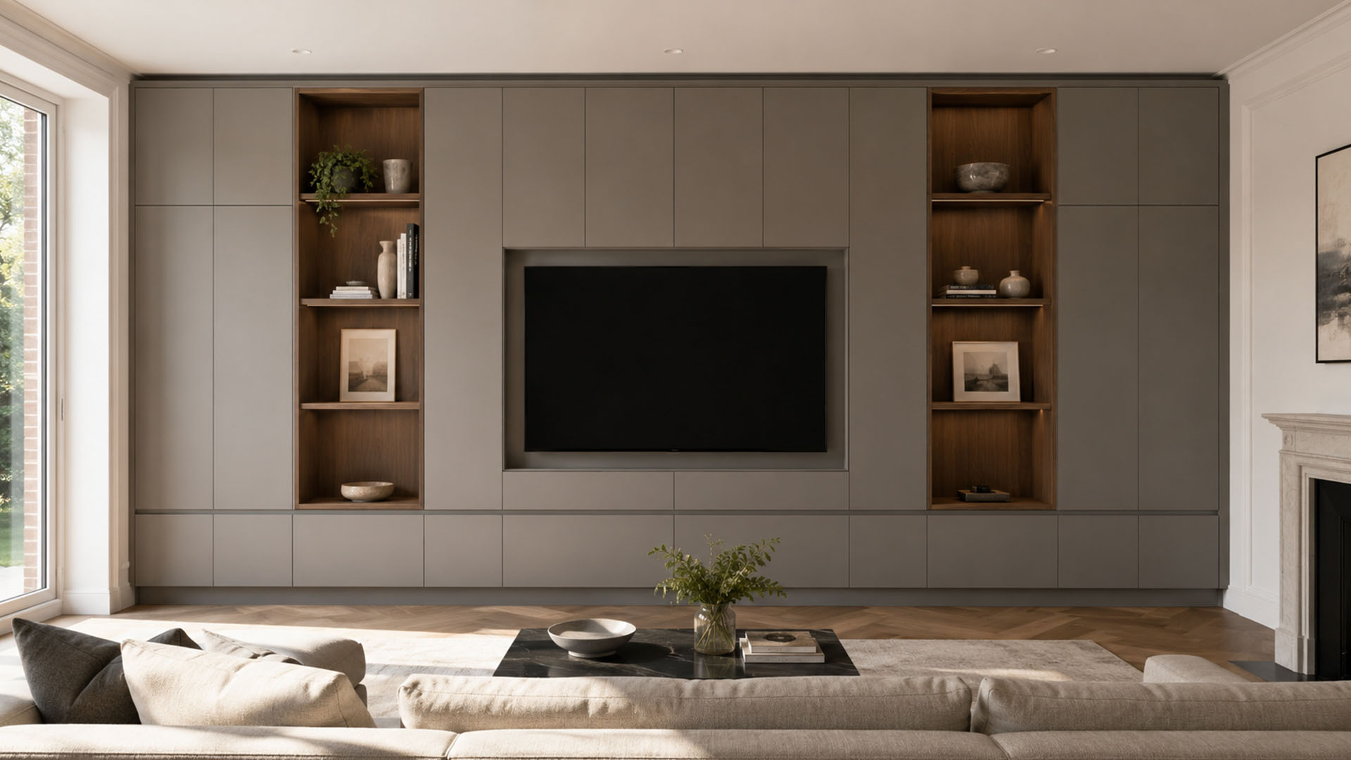 West London Cabinetry - Bespoke TV wall units in London - Storage shaped around daily life