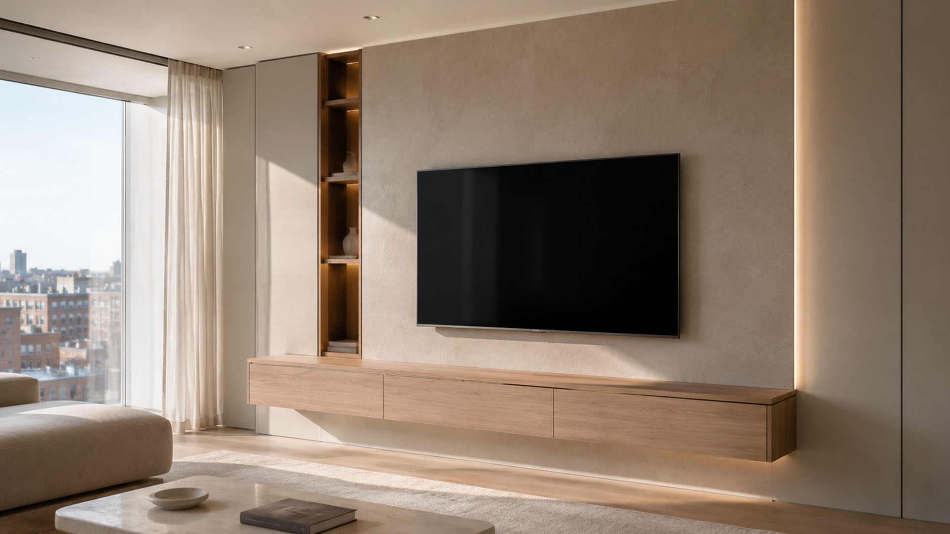 West London Cabinetry - Bespoke TV wall units in London - Minimalist bespoke TV wall units