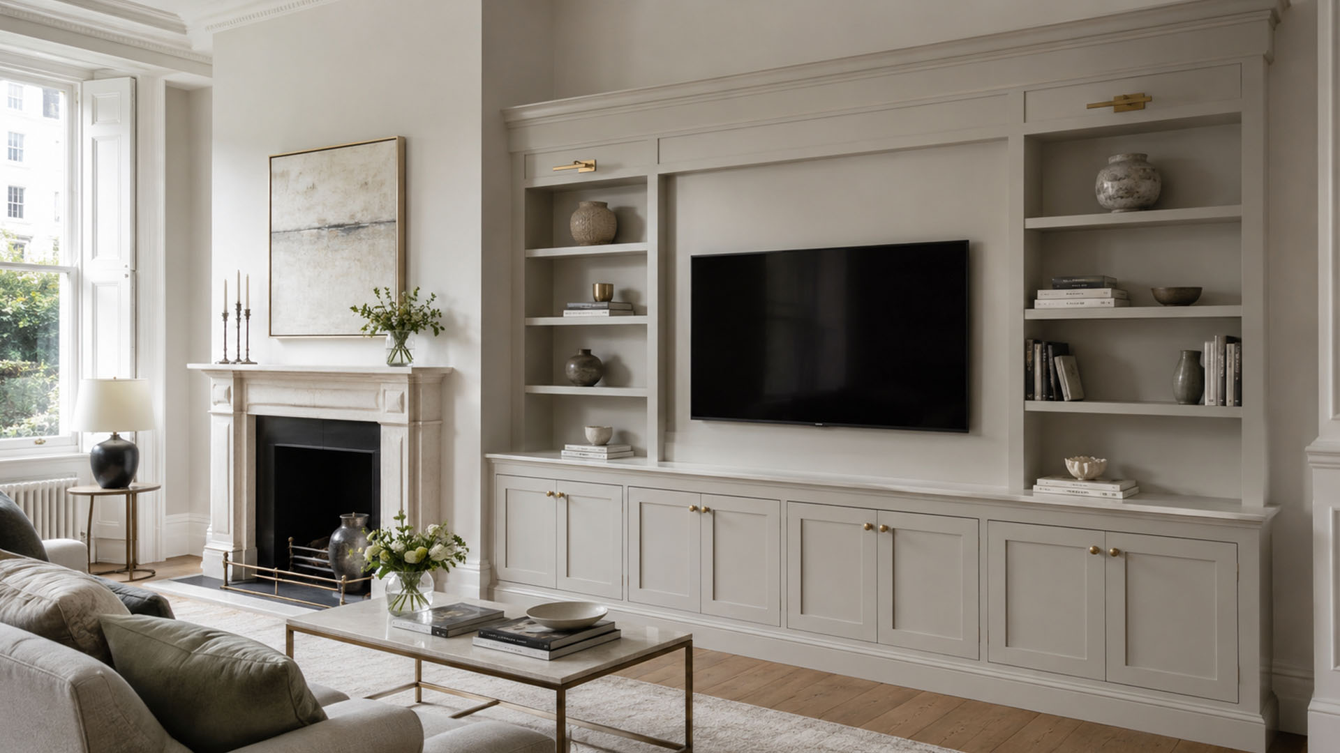 West London Cabinetry - Bespoke TV wall units in London - Painted cabinetry