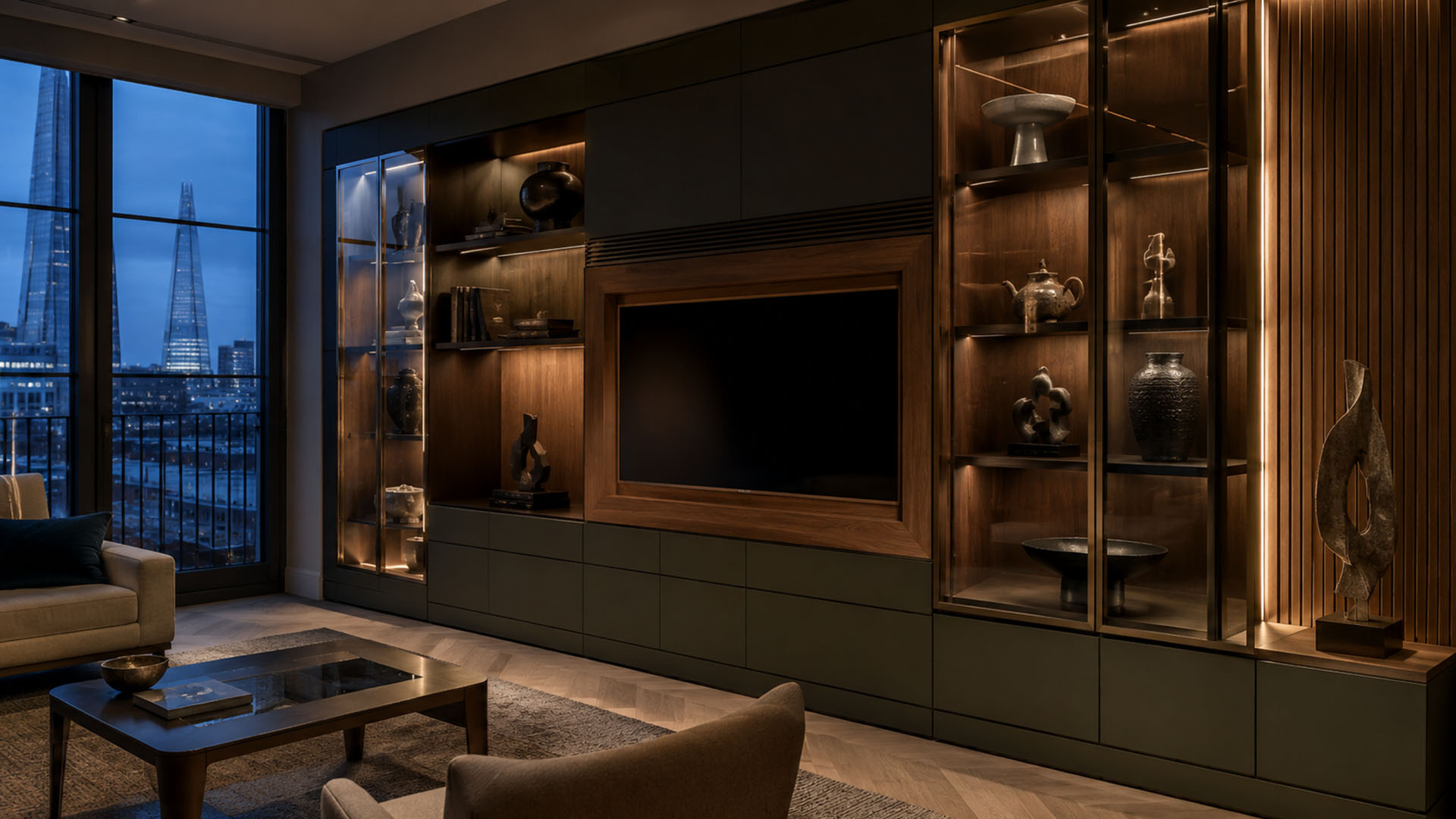 West London Cabinetry - Bespoke TV wall units in London - Storage shaped around daily life