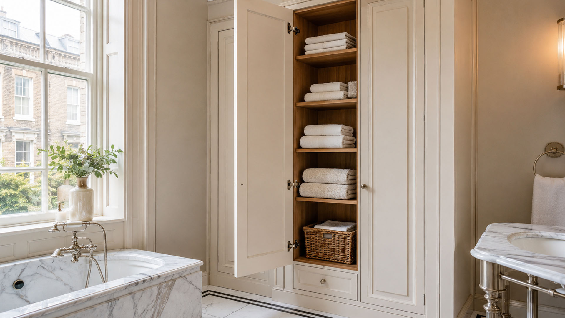 West London Cabinetry - Bespoke bathroom furniture in London - Bespoke bathroom storage cabinets