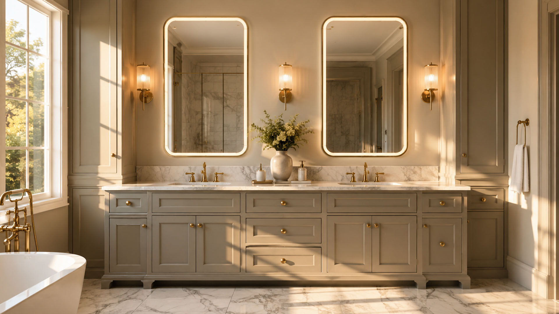 West London Cabinetry - Bespoke bathroom furniture in London - Double vanity units for shared bathrooms