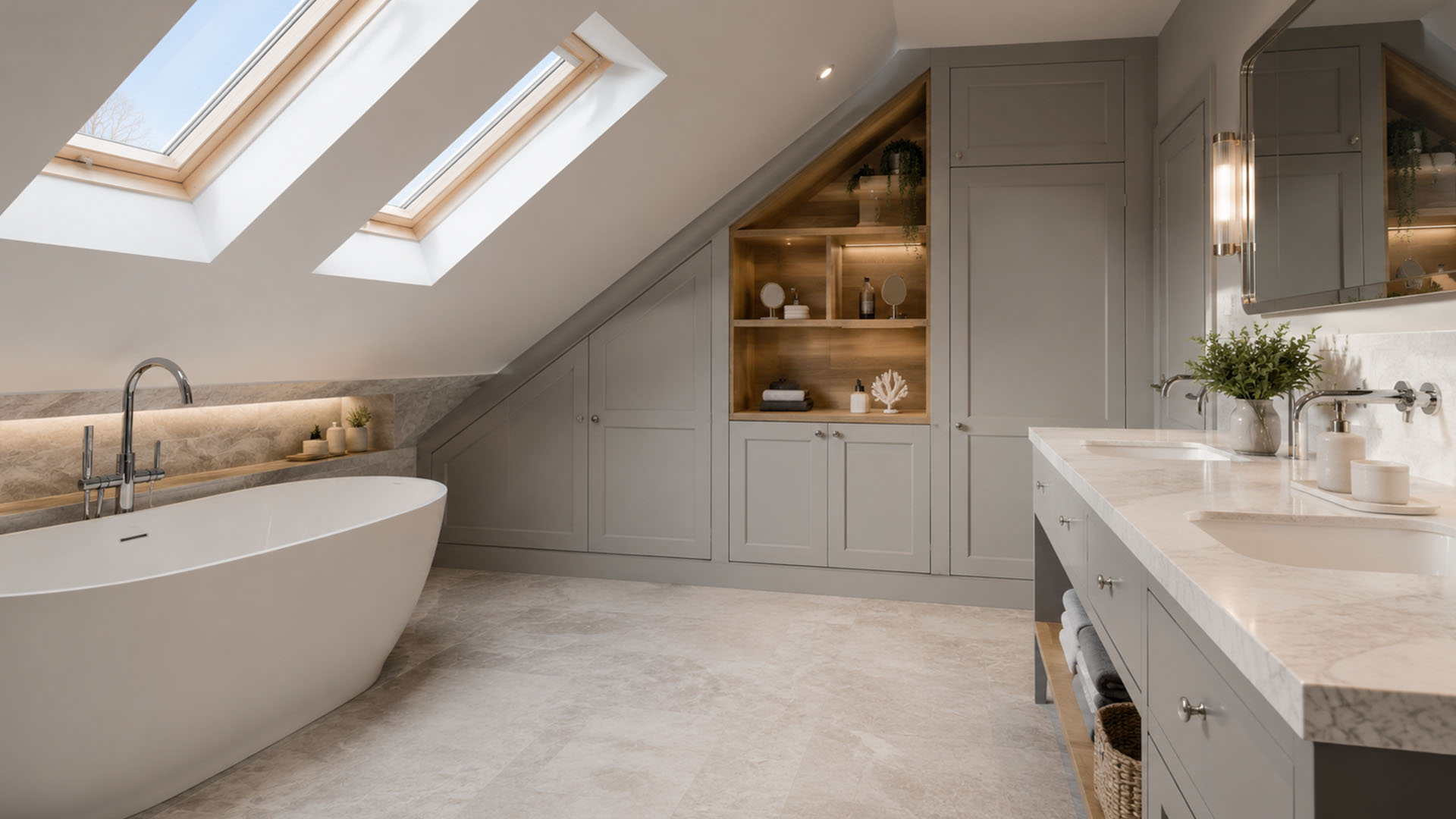 West London Cabinetry - Bespoke bathroom furniture in London - Furniture for alcoves and sloping ceilings