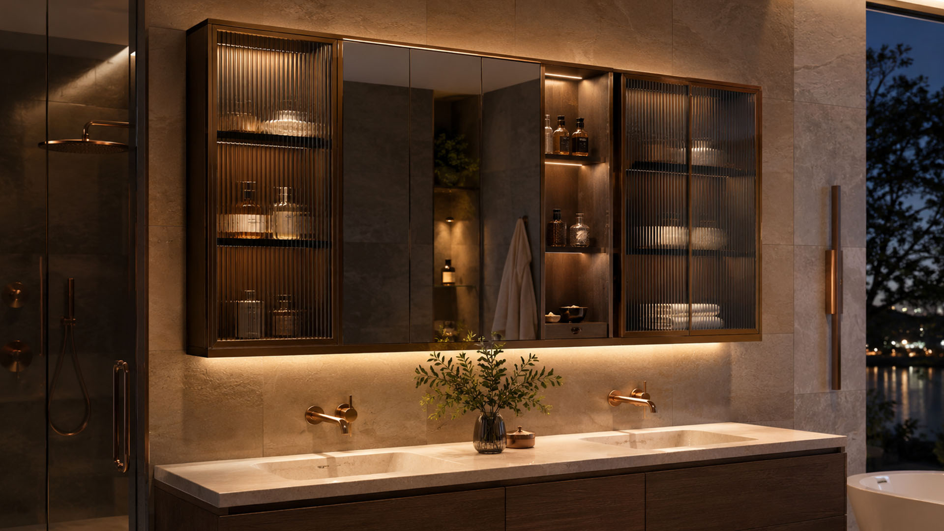 West London Cabinetry - Bespoke bathroom furniture in London - Glass and metal details
