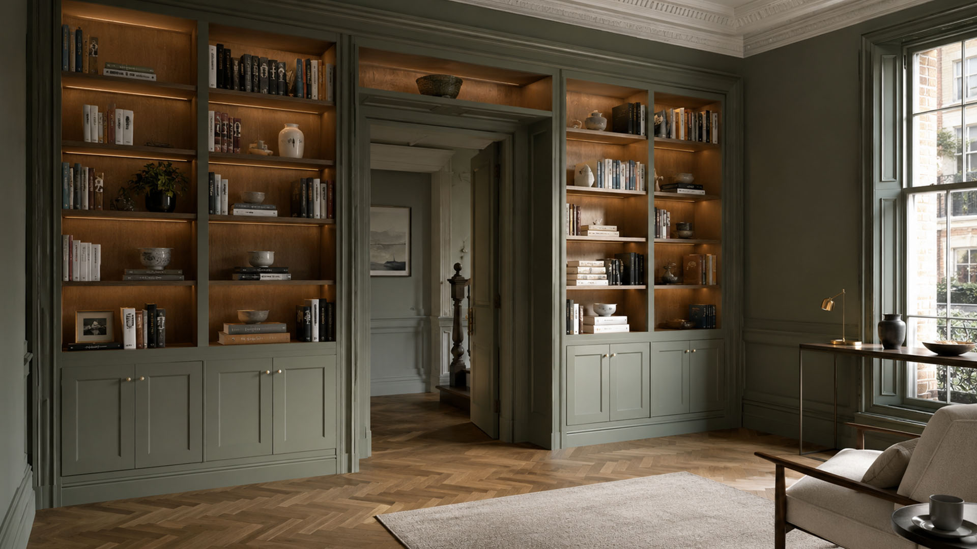 West London Cabinetry - Bespoke bookcases London - Elegant display & practical storage