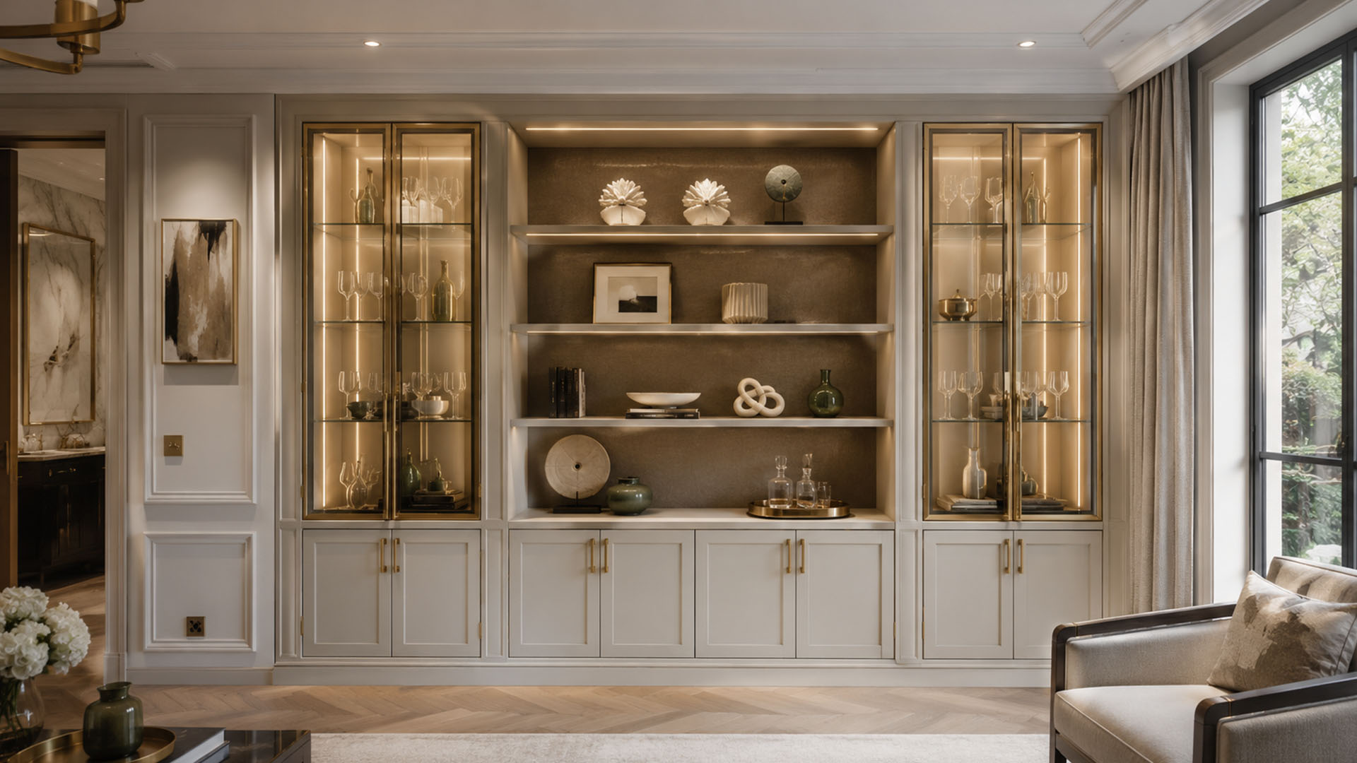 West London Cabinetry - Knightsbridge project - Display cabinets